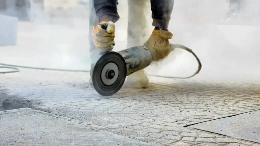 dry concrete cutting